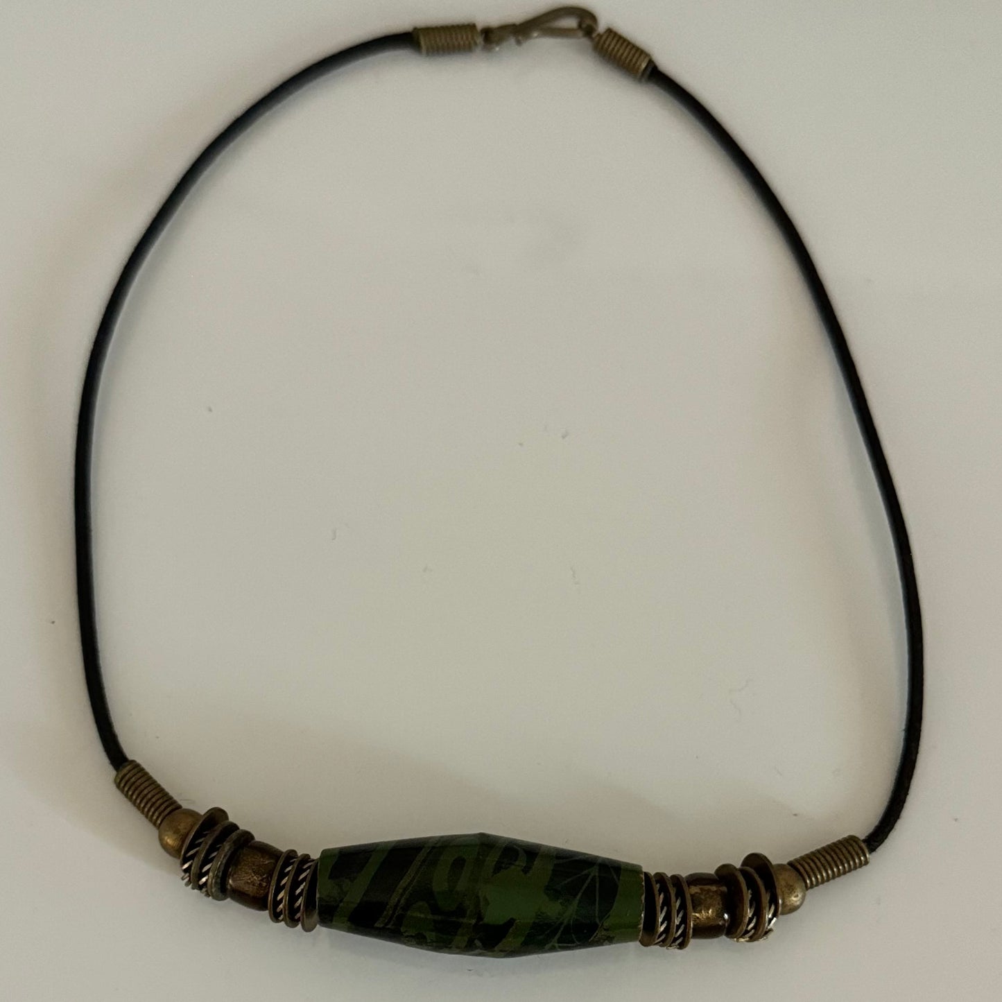 Vintage Tibetan wooden bead necklace