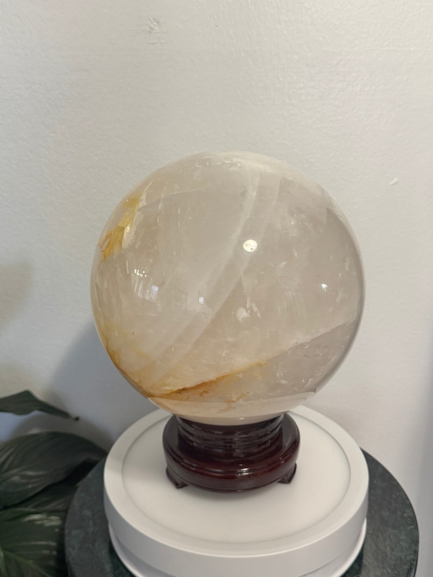 Golden Healer Quartz Sphere – 26.48 lb | 6” Wide