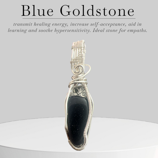 Blue Goldstone Pendant