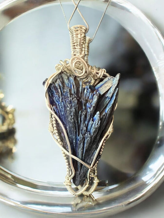 Blue Peacock Tourmaline Pendant