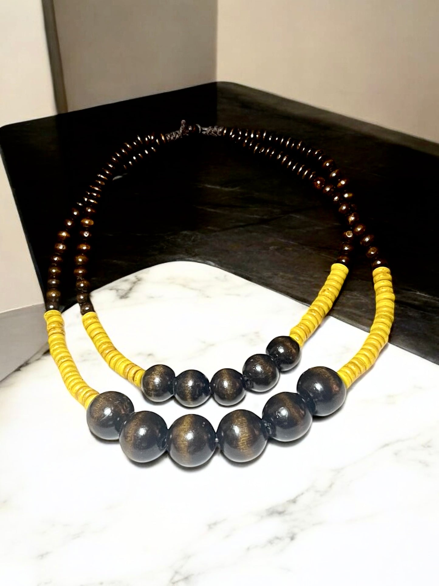 Wooden beads necklace