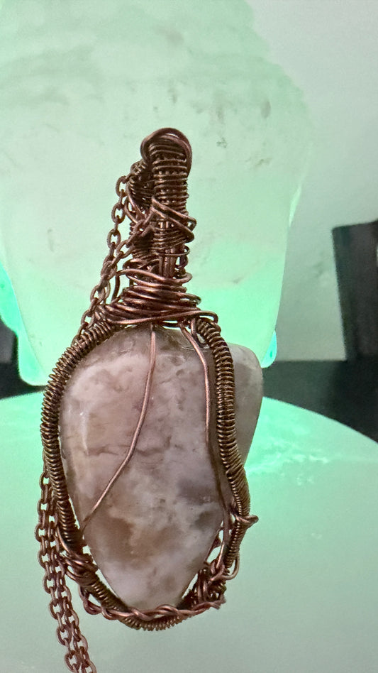 Flower Agate Pendant