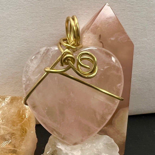 Rose Quartz Heart pendant