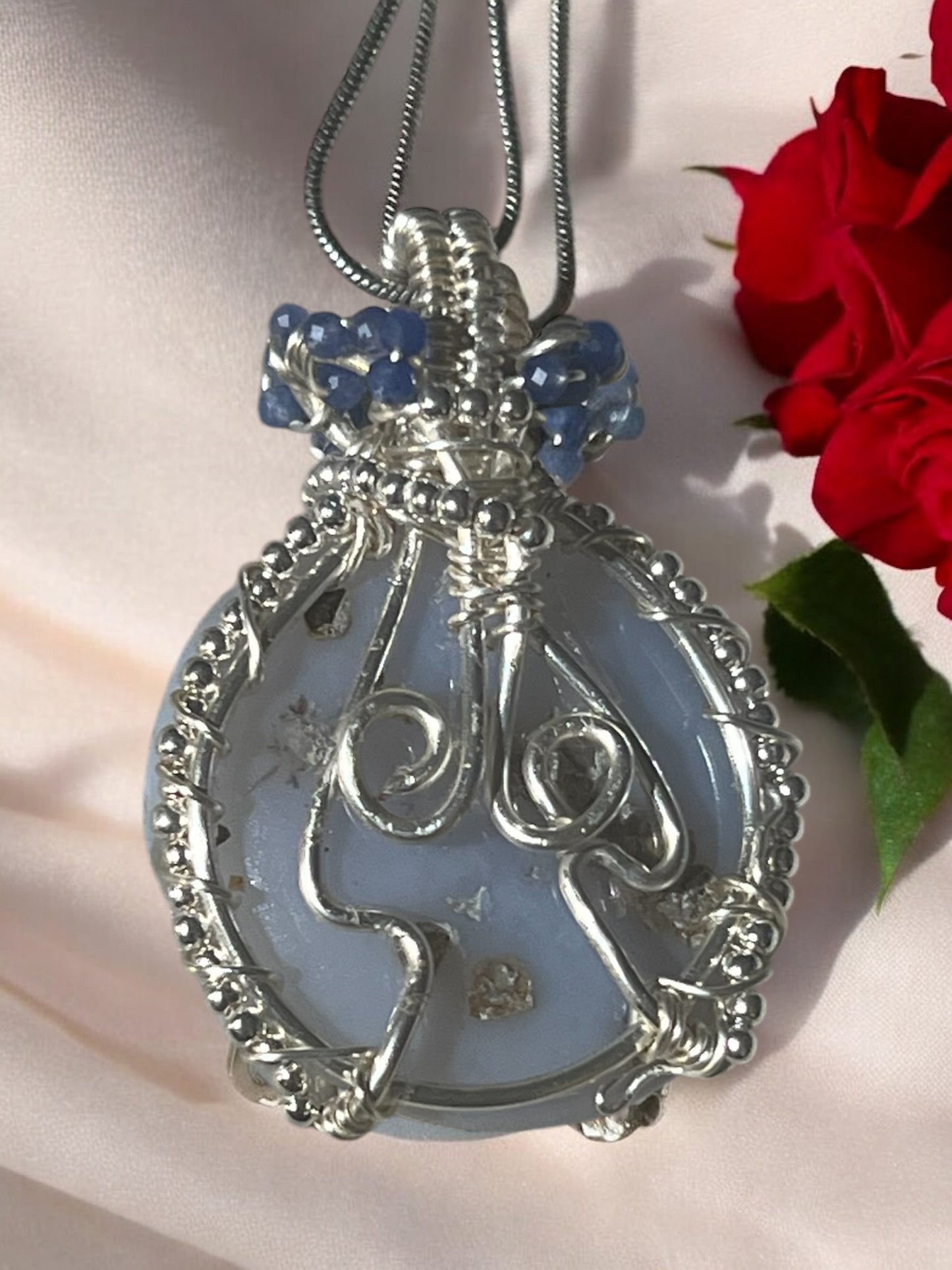 Blue Chalcedony Pendant