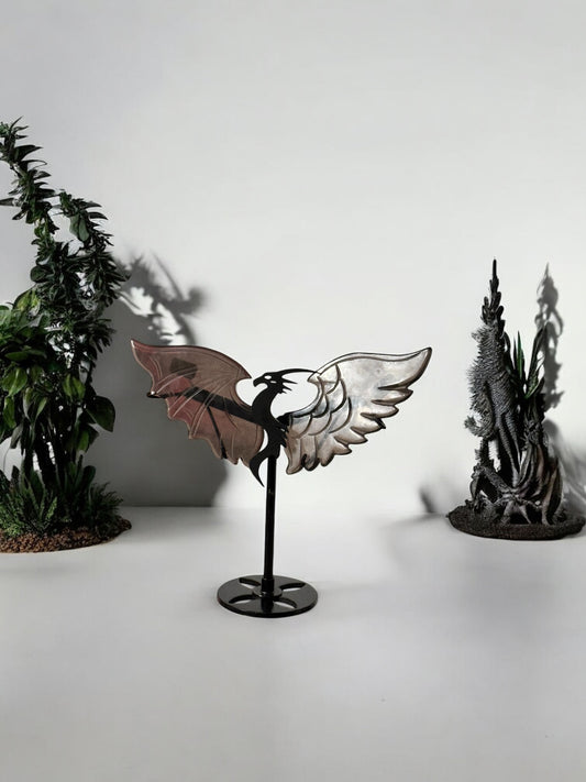 Smokey Quartz Dragon Wings