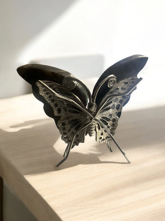 Bloodstone Butterfly with Stand attached 3.5"