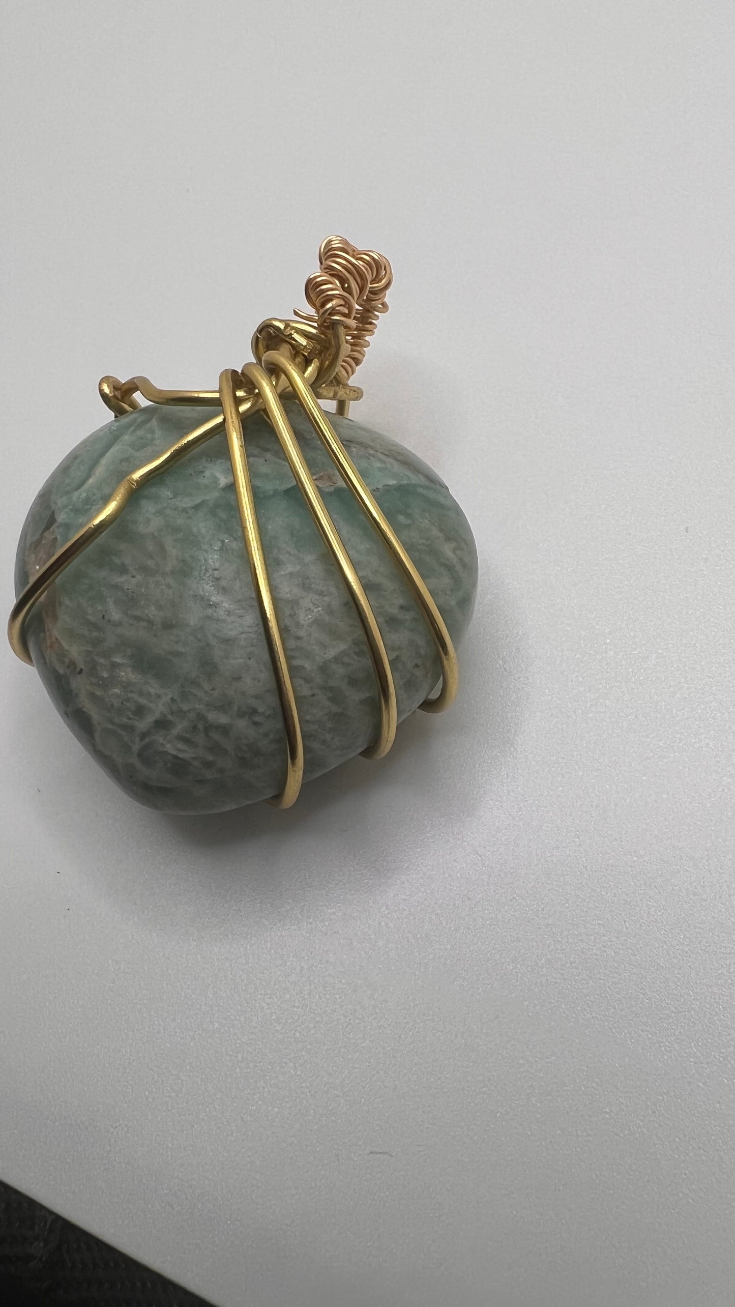 Amazonite heart pendant