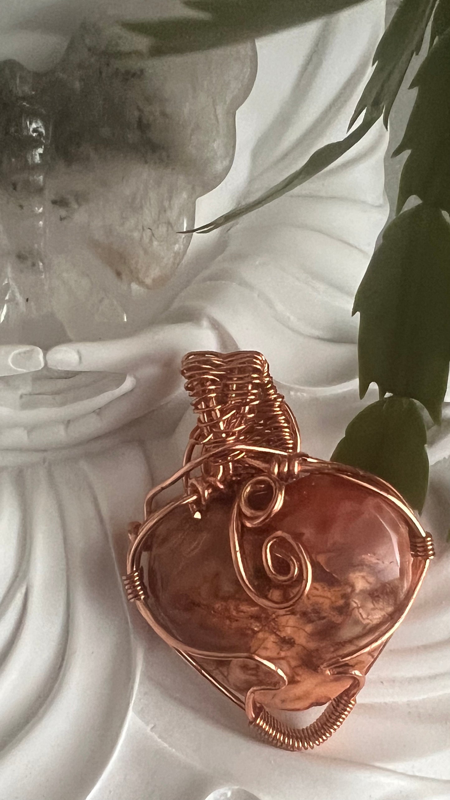 chalcedony Agate Heart Pendant-Absorbs and dissipates negative thoughts, emotions and bad dreams.