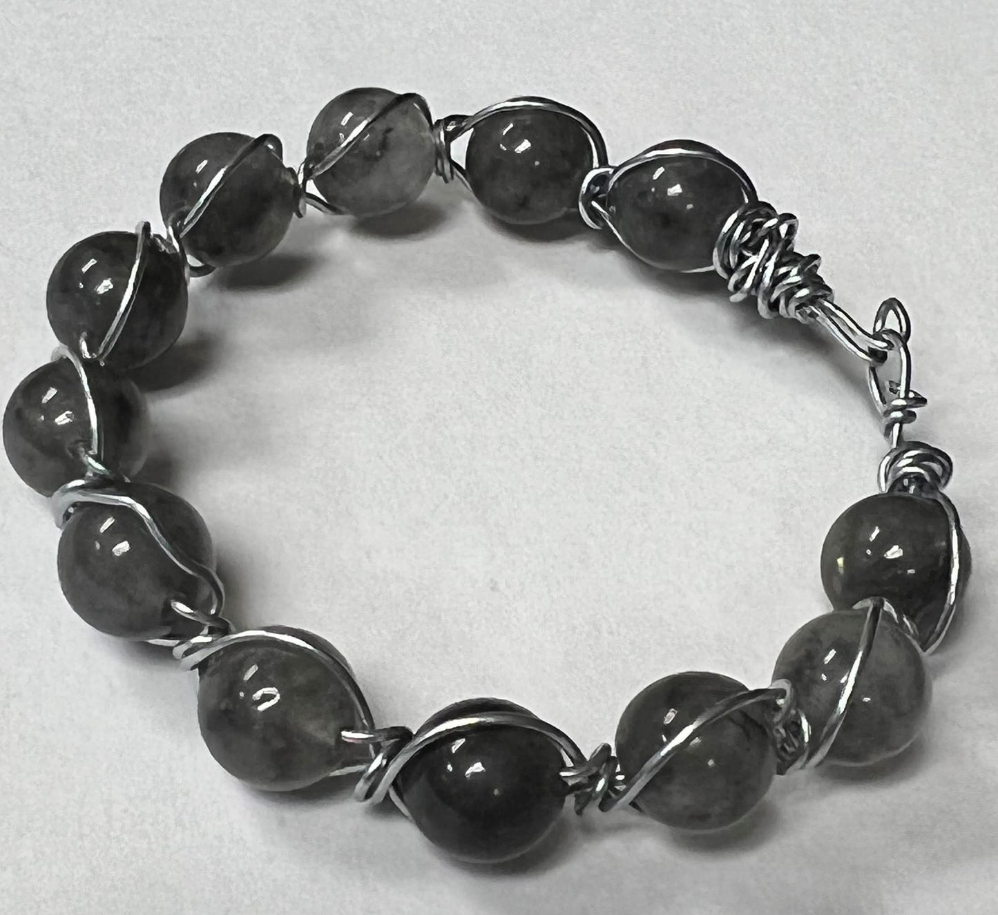 Gray Quartz Bracelet 8.5") -Excellent for unblocking energy or treating any condition. Helps to facilitate growth & awareness. Excellent stone for meditation & brings clarity.