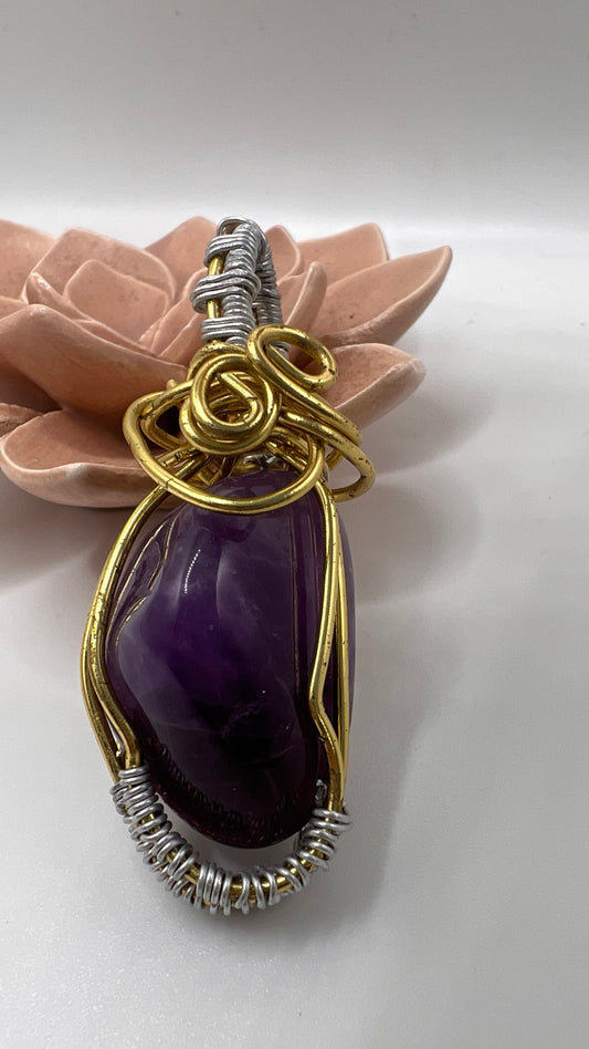 Amethyst pendant- relieves stress, anxiety.  a natural tranquilizer