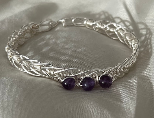 Amethyst bracelet- relieves stress, anxiety.  a natural tranquilizer