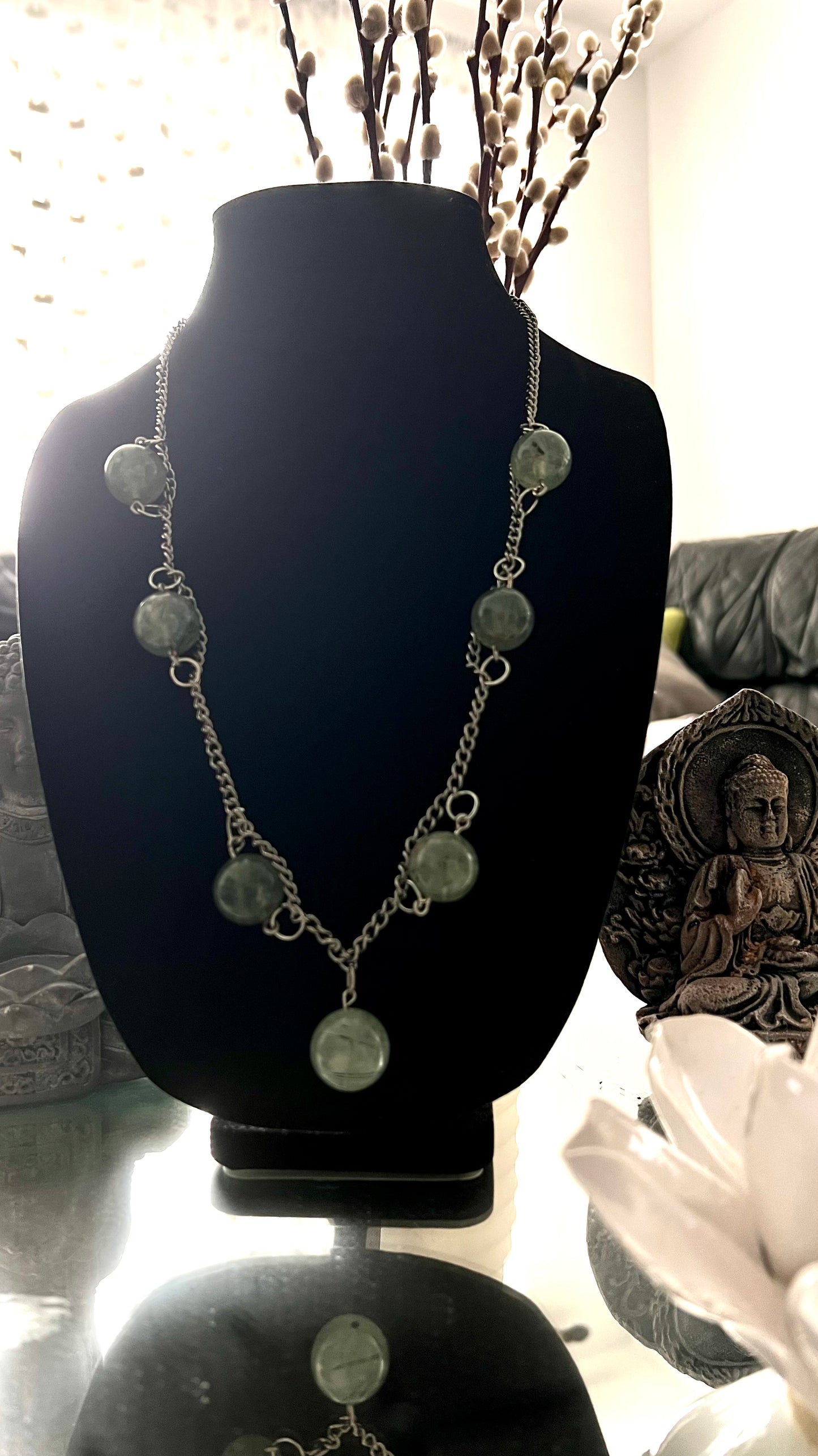 Prehnite Necklace- "stone of dreaming"; it is believed to increase the power of the dream state