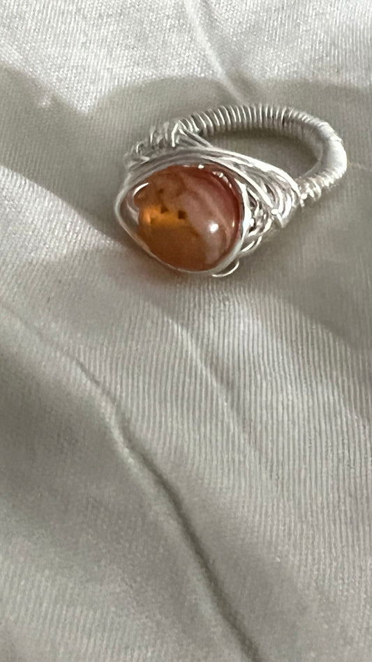 Carnelian Ring (size 5) restores vitality and motivation, and stimulates creativity